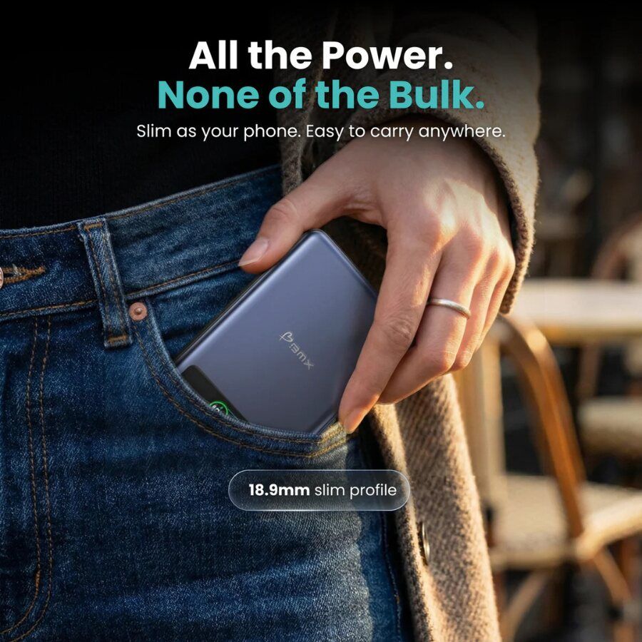 Baterie externa BMX SolidSafe, 10.000 mAh, Tehnologie Solid-State