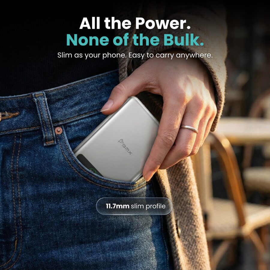 Baterie externa BMX SolidSafe, 5.000 mAh, Tehnologie Solid-State