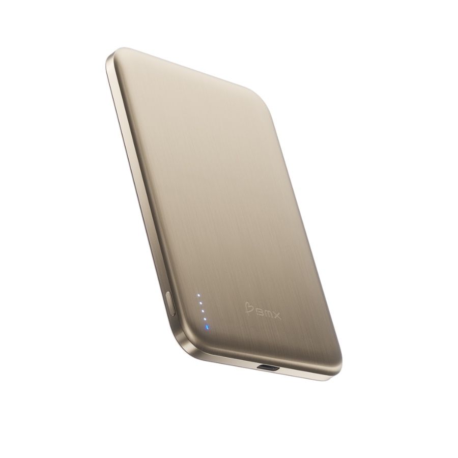 Baterie externa BMX SolidSafe Air Titanium, 5.000 mAh QI2, Tehnologie Solid-State