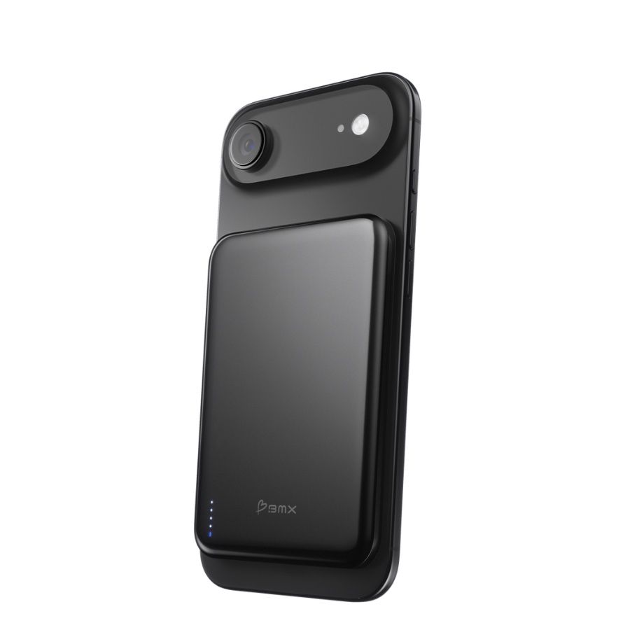 Baterie externa BMX SolidSafe Air Titanium, 5.000 mAh QI2, Tehnologie Solid-State